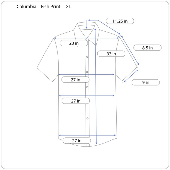 *SOLD* Columbia XL fish and fly print eggshell color button down - Picture 7 of 7